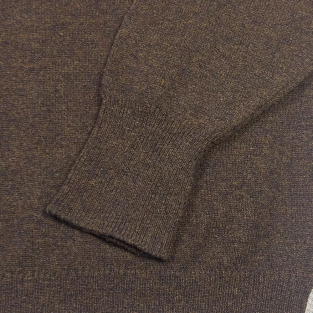 L.L. Bean Lambswool Made Scotland Fisherman Pullover Sweater Mens XLT Brown